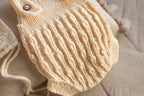 Newborn Baby Set: Romper and Cap, Gender Neutral Baby Outfit, Wool Blend Romper, Newborn Photo Shoot Outfit, Newborn Photo Prop Set, Baby Shower Gift (Copy) (Copy) (Copy)
