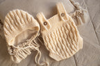 Newborn Baby Set: Romper and Cap, Gender Neutral Baby Outfit, Wool Blend Romper, Newborn Photo Shoot Outfit, Newborn Photo Prop Set, Baby Shower Gift (Copy) (Copy) (Copy)