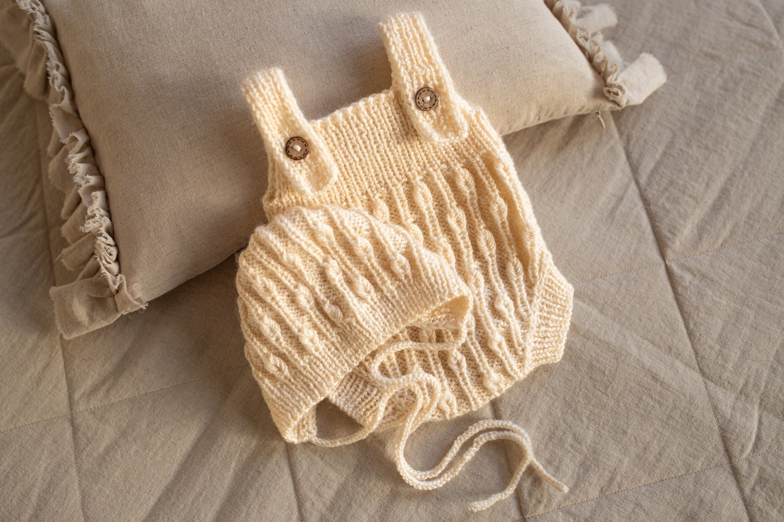 Newborn Baby Set: Romper and Cap, Gender Neutral Baby Outfit, Wool Blend Romper, Newborn Photo Shoot Outfit, Newborn Photo Prop Set, Baby Shower Gift (Copy) (Copy) (Copy)