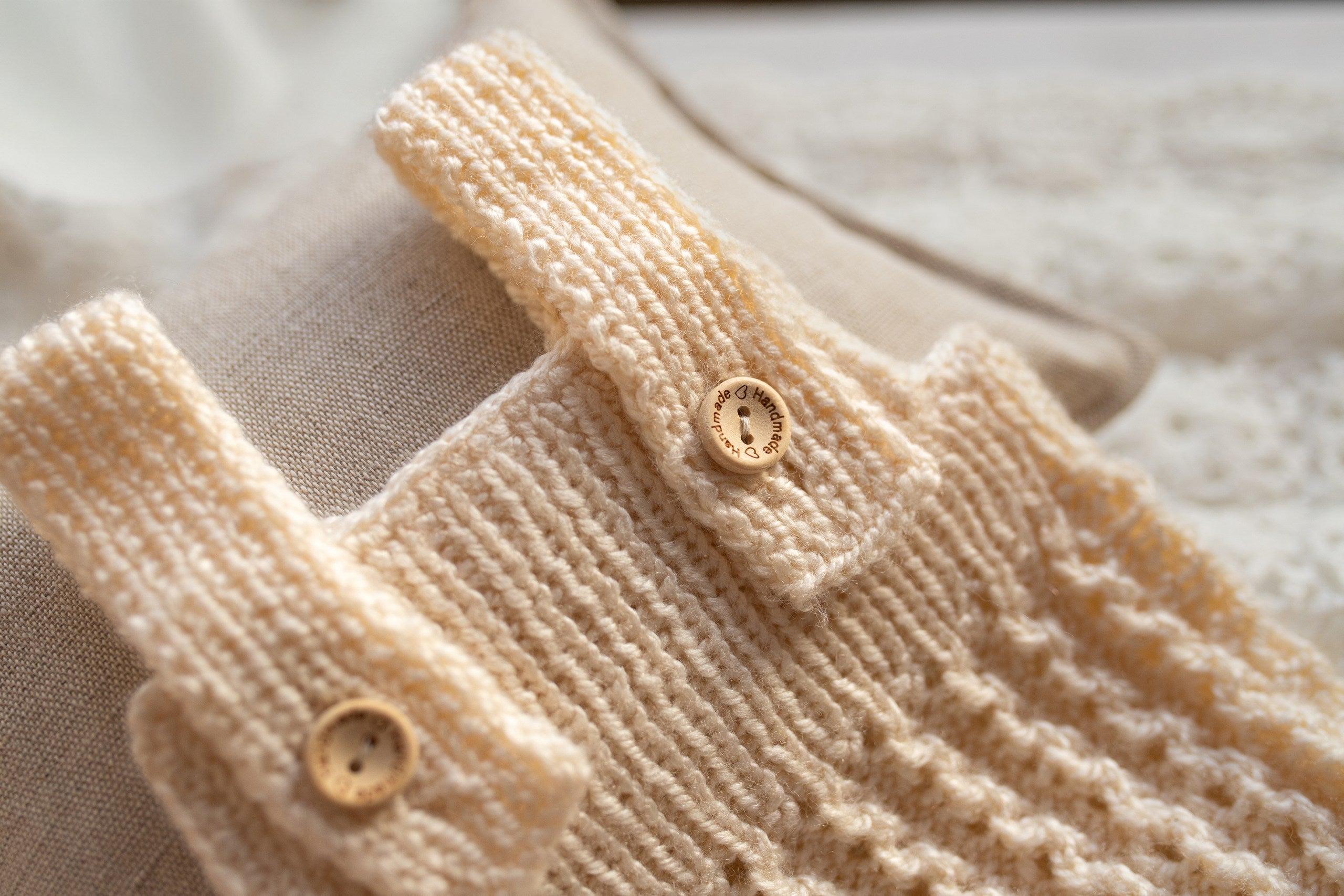 Newborn Baby Set: Romper and Cap, Gender Neutral Baby Outfit, Wool Blend Romper, Newborn Photo Shoot Outfit, Newborn Photo Prop Set, Baby Shower Gift (Copy) (Copy)