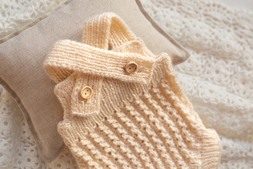 Newborn Baby Set: Romper and Cap, Gender Neutral Baby Outfit, Wool Blend Romper, Newborn Photo Shoot Outfit, Newborn Photo Prop Set, Baby Shower Gift (Copy) (Copy)