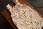 Oatmeal Leaf Lace Knit Newborn Romper | Newborn Photo Prop