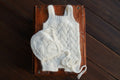 White Knit Lace Newborn Romper & Bonnet Set | Newborn Photo Prop