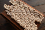 Linen Bobble & Lace Knit Newborn Romper & Bonnet Set | Newborn Photo Prop