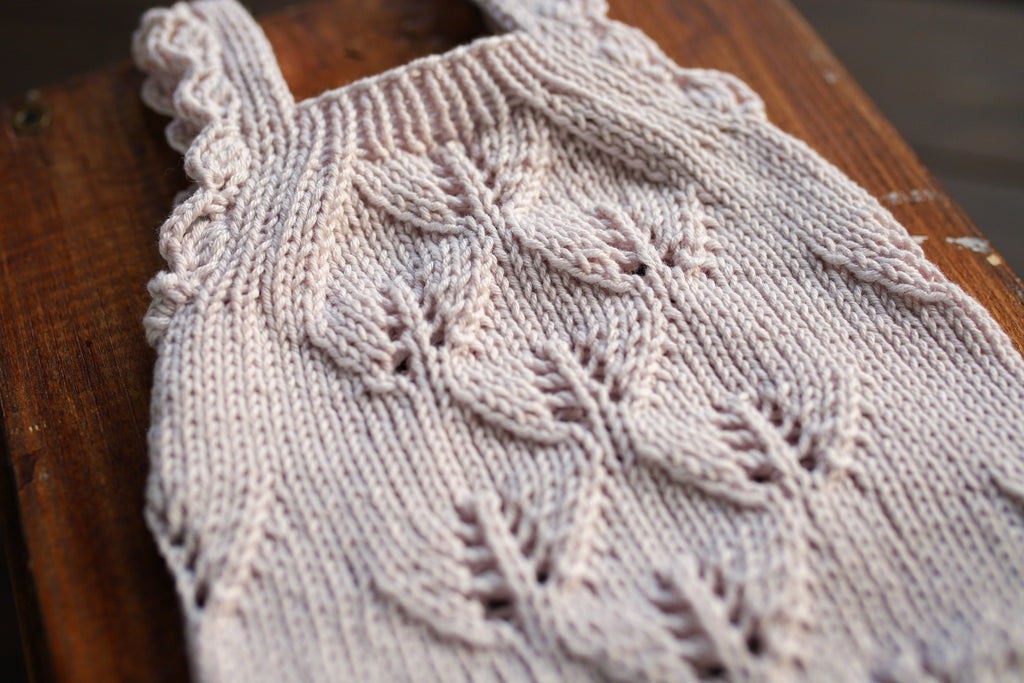Silver Grey Leaf Lace Knit Newborn Romper | Newborn Photo Prop