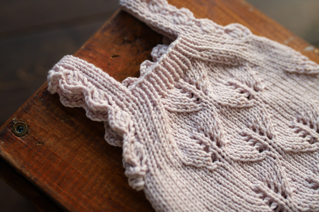 Silver Grey Leaf Lace Knit Newborn Romper | Newborn Photo Prop