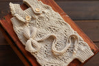 Cream Knit Lace Newborn Romper & Headband Set | Newborn Photo Prop