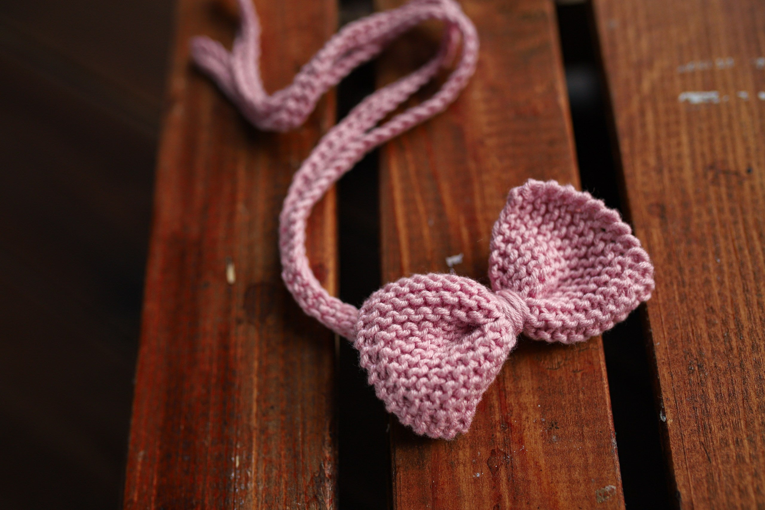 Dusty Pink Leaf Lace Knit Newborn Romper & Headband Set | Newborn Photo Prop