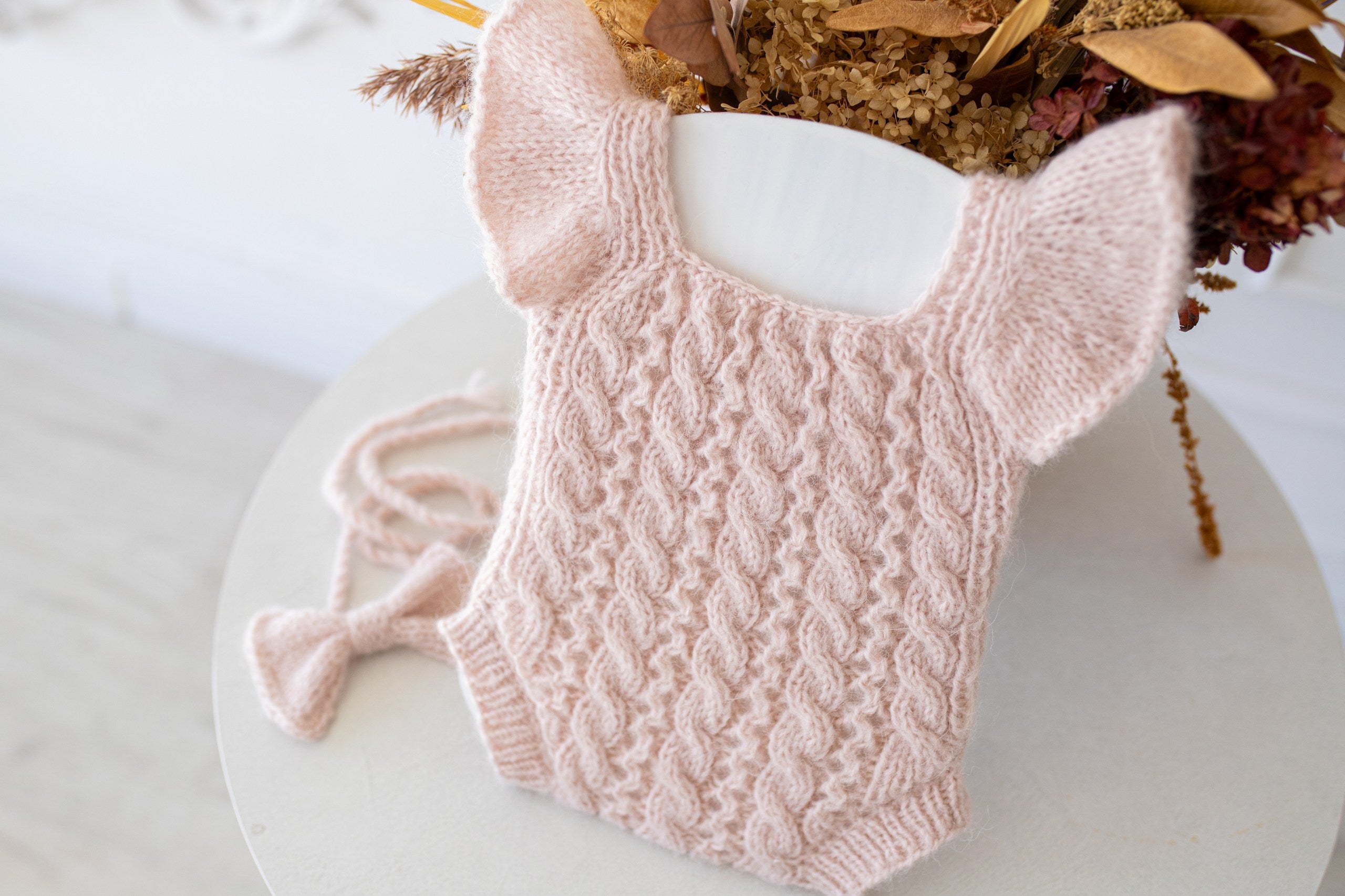 Knitted Romper and Headband, Knitted Newborn Set, Newborn Photography Outfits, Maternity Gift, Knitted Newborn Clothes, Newborn Props