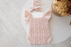 Knitted Romper and Headband, Knitted Newborn Set, Newborn Photography Outfits, Maternity Gift, Knitted Newborn Clothes, Newborn Props