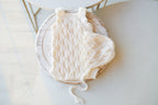 Knitted jumpsuit and bonnet, knitted newborn set, newborn photo shoot outfit, maternity gift, newborn props, newborn clothes, coming home outfit