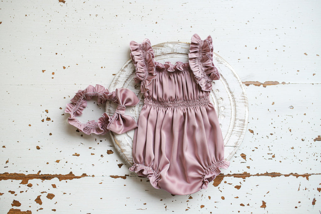 Newborn baby girl silk jumpsuit, newborn baby girl photoshoot outfit, newborn photo shoot clothes, newborn props, baby shower gift, hospital discharge outfit, christening dress.