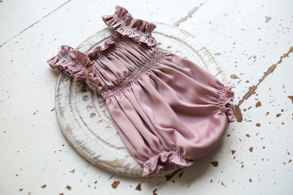 Newborn baby girl silk jumpsuit, newborn baby girl photoshoot outfit, newborn photo shoot clothes, newborn props, baby shower gift, hospital discharge outfit, christening dress.