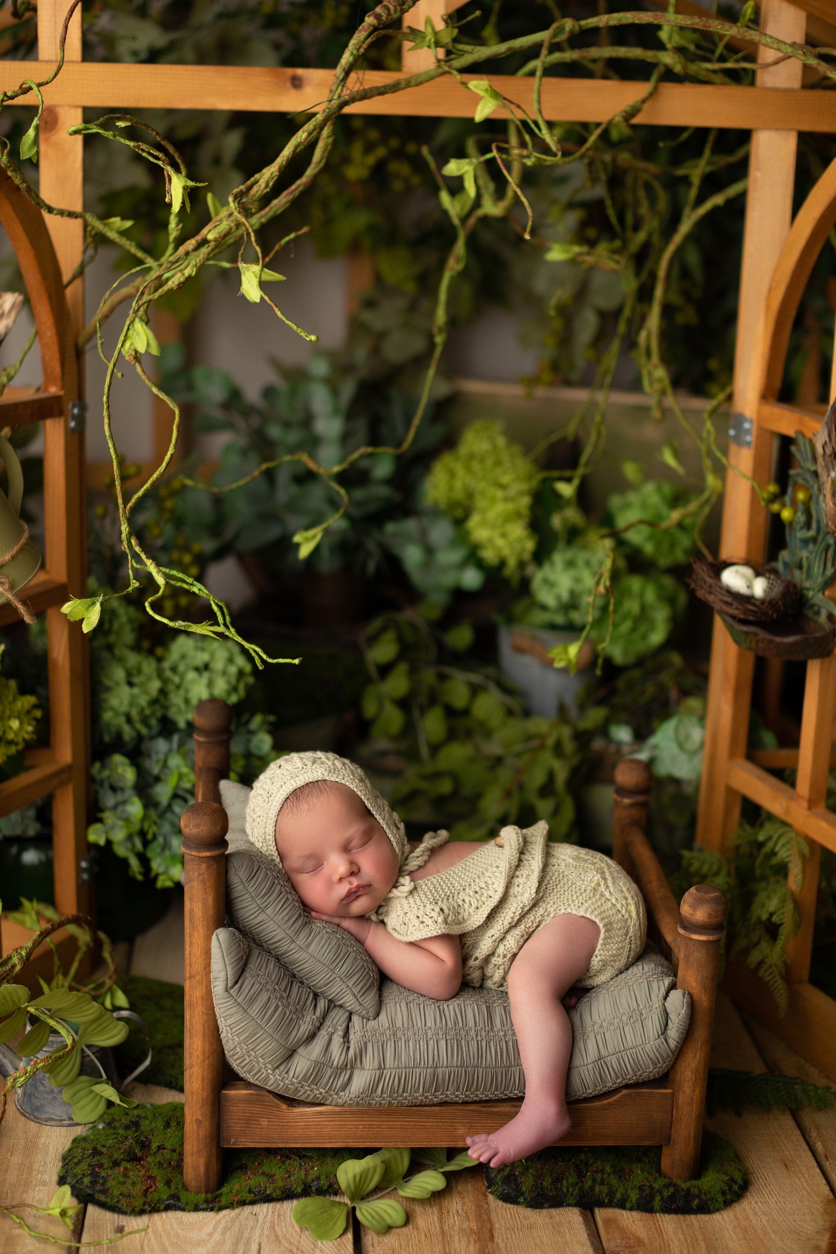 Knitted jumpsuit and bonnet, newborn photo shoot props set, newborn girl photo shoot outfit, maternity gift, newborn props