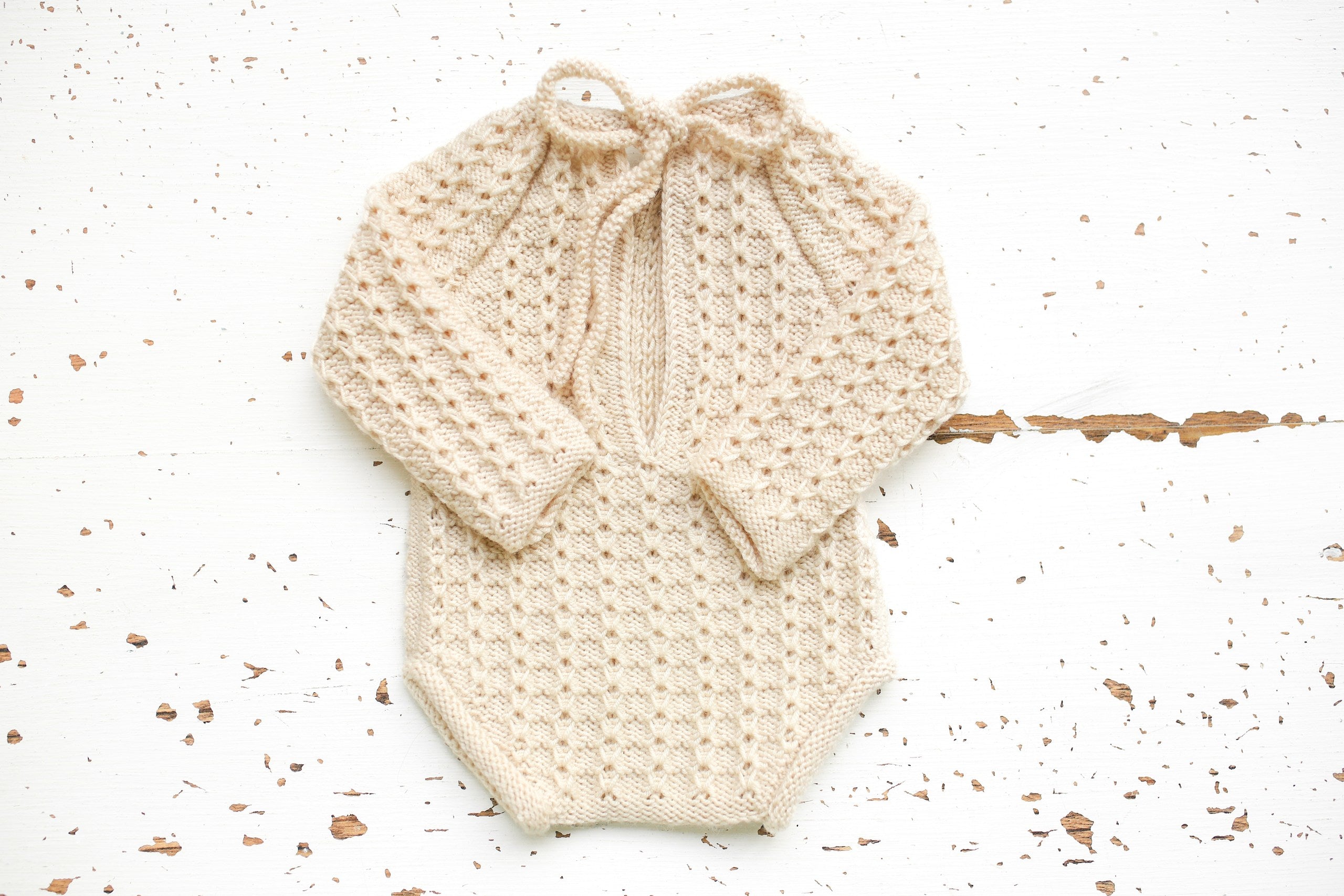 Merino Wool Knitted Newborn Baby Set, Knitted Romper with Bonnet and Socks for Newborn, Newborn Photo Shoot Props, Coming Home Outfit, Baby Shower Gift, Newborn Photo Shoot