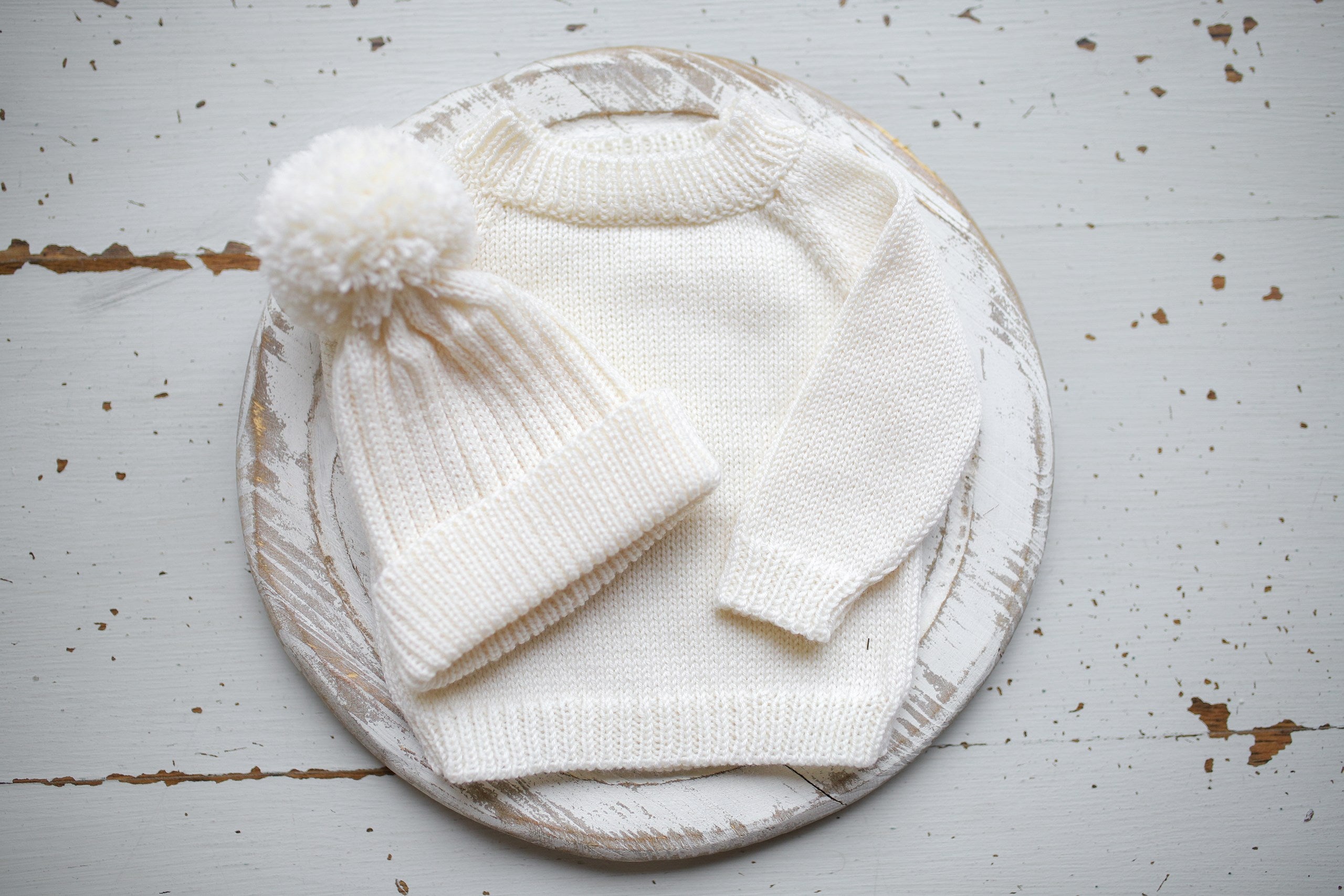 Merino Wool Newborn Baby Set, Newborn Baby Clothes Set, Sweater and Pants, Neutral Baby Set, Newborn Baby Clothes, Maternity Gift, Knitted Newborn Photo Shoot Props
