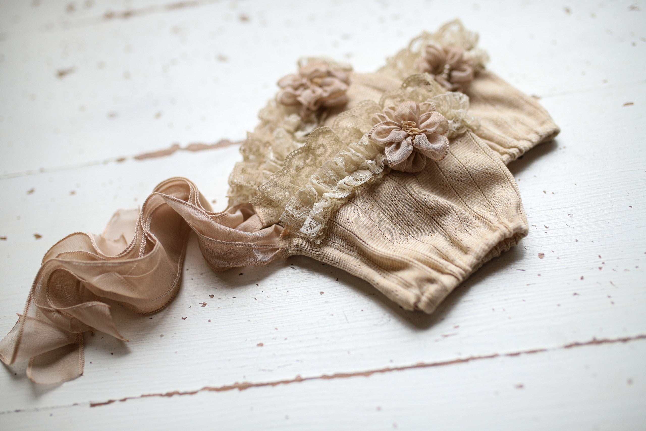 Vintage newborn bonnet, lace newborn bonnet, lace newborn sleep cap, newborn hat, newborn outfit, newborn cap, newborn photography, baby girl bonnet