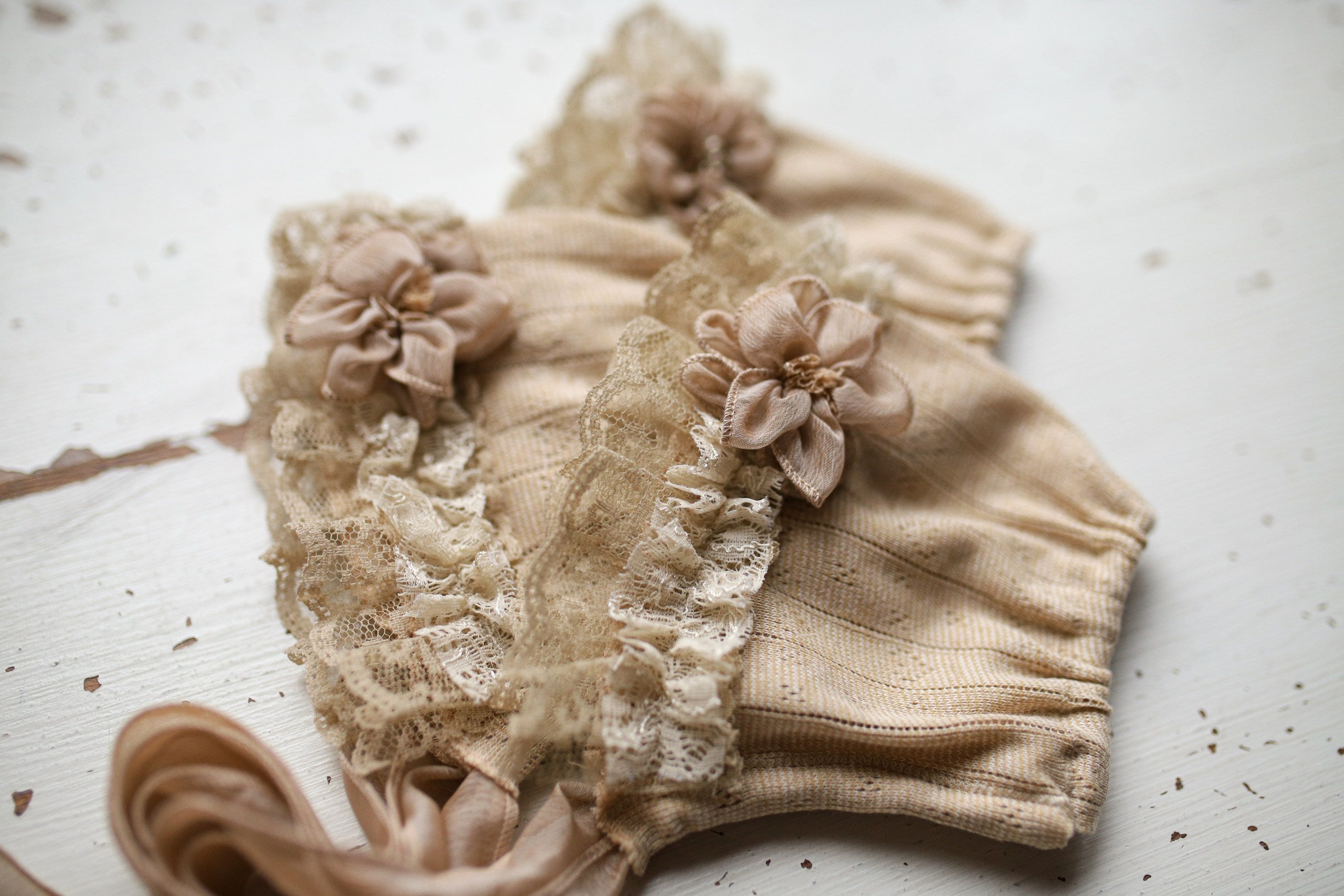 Vintage newborn bonnet, lace newborn bonnet, lace newborn sleep cap, newborn hat, newborn outfit, newborn cap, newborn photography, baby girl bonnet