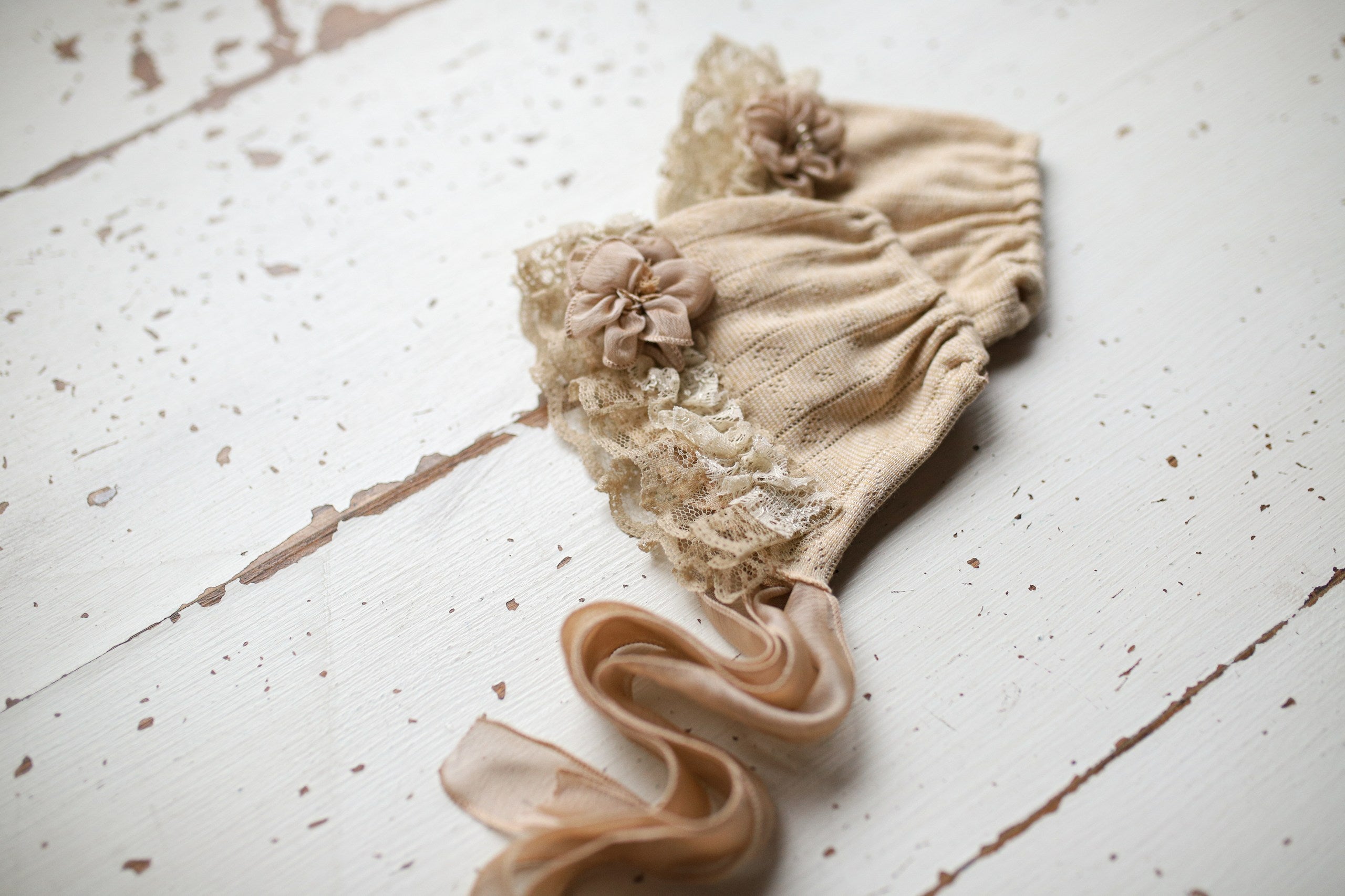 Vintage newborn bonnet, lace newborn bonnet, lace newborn sleep cap, newborn hat, newborn outfit, newborn cap, newborn photography, baby girl bonnet