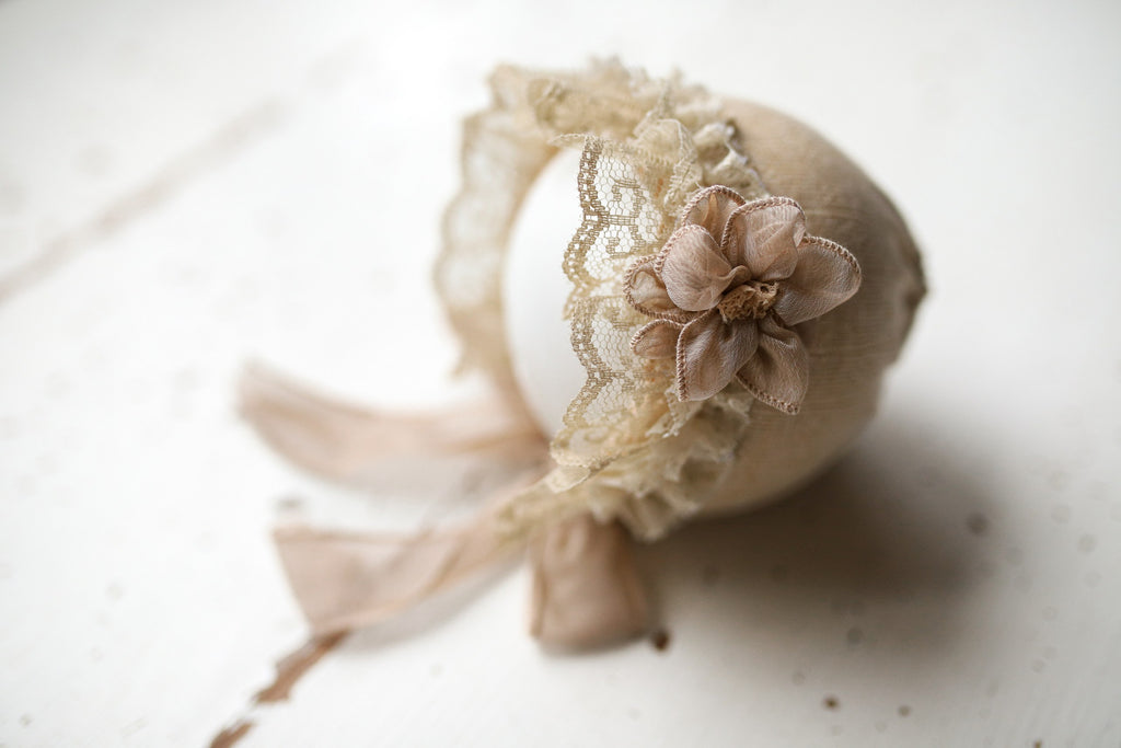 Vintage newborn bonnet, lace newborn bonnet, lace newborn sleep cap, newborn hat, newborn outfit, newborn cap, newborn photography, baby girl bonnet
