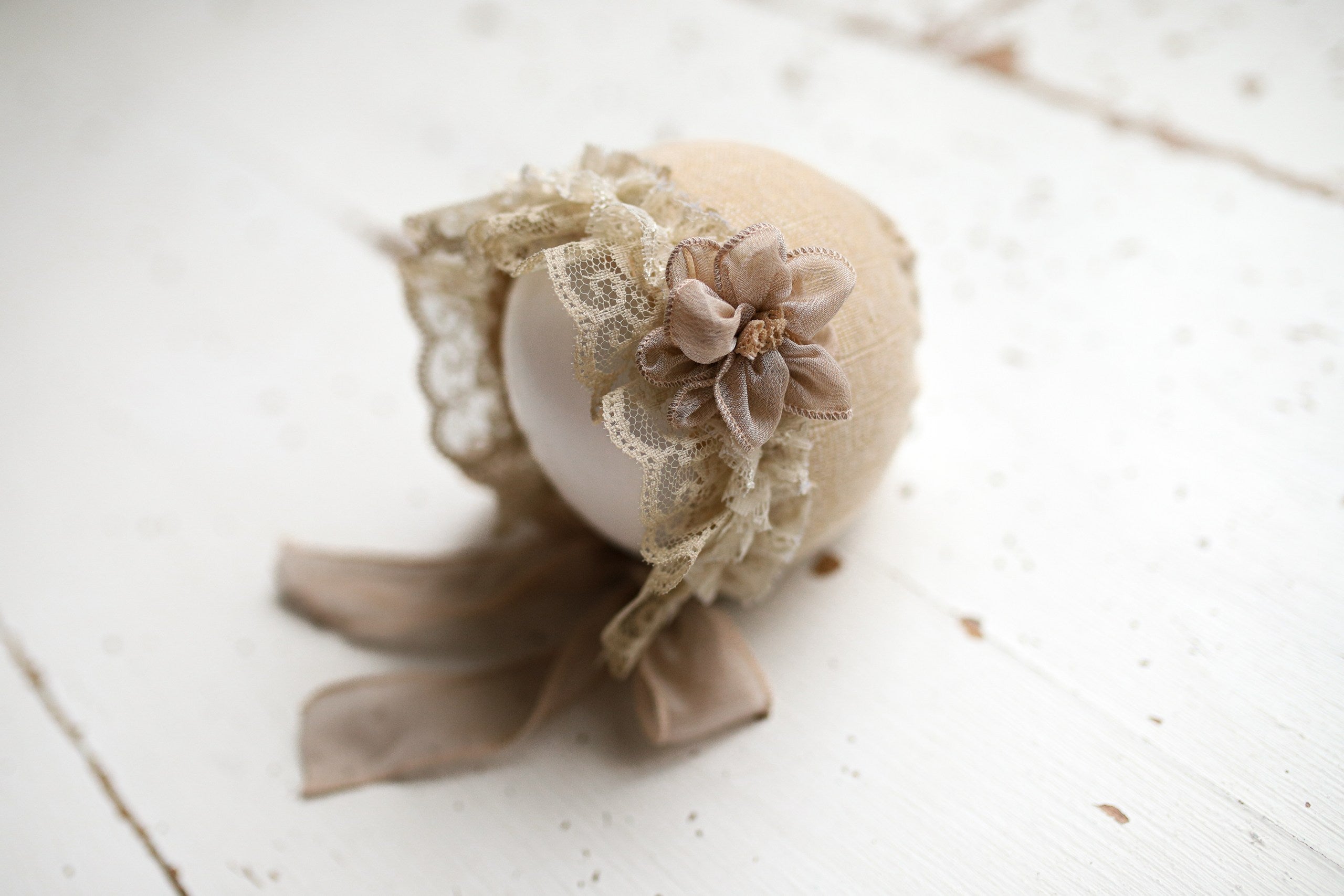 Vintage newborn bonnet, lace newborn bonnet, lace newborn sleep cap, newborn hat, newborn outfit, newborn cap, newborn photography, baby girl bonnet