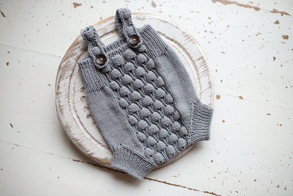 Knitted jumpsuit and headband, newborn photo shoot prop set, newborn girl photo shoot clothes, maternity gift
