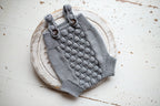 Knitted jumpsuit and headband, newborn photo shoot prop set, newborn girl photo shoot clothes, maternity gift