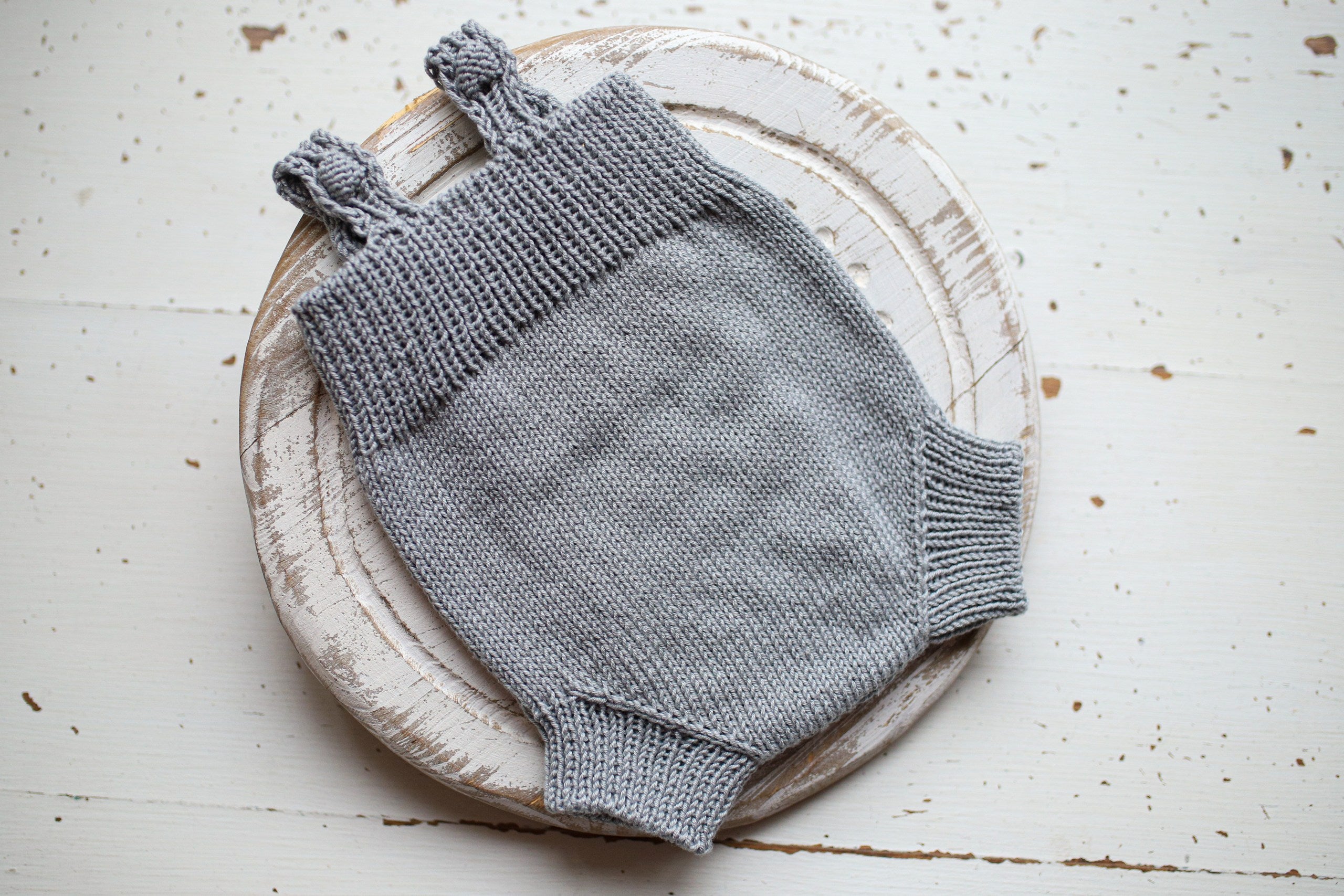 Knitted jumpsuit and headband, newborn photo shoot prop set, newborn girl photo shoot clothes, maternity gift