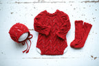Knitted newborn set, knitted newborn jumpsuit, newborn hat, newborn clothing set, newborn cap, newborn photo shoot, maternity gift, knitted accessories for newborn photo shoot