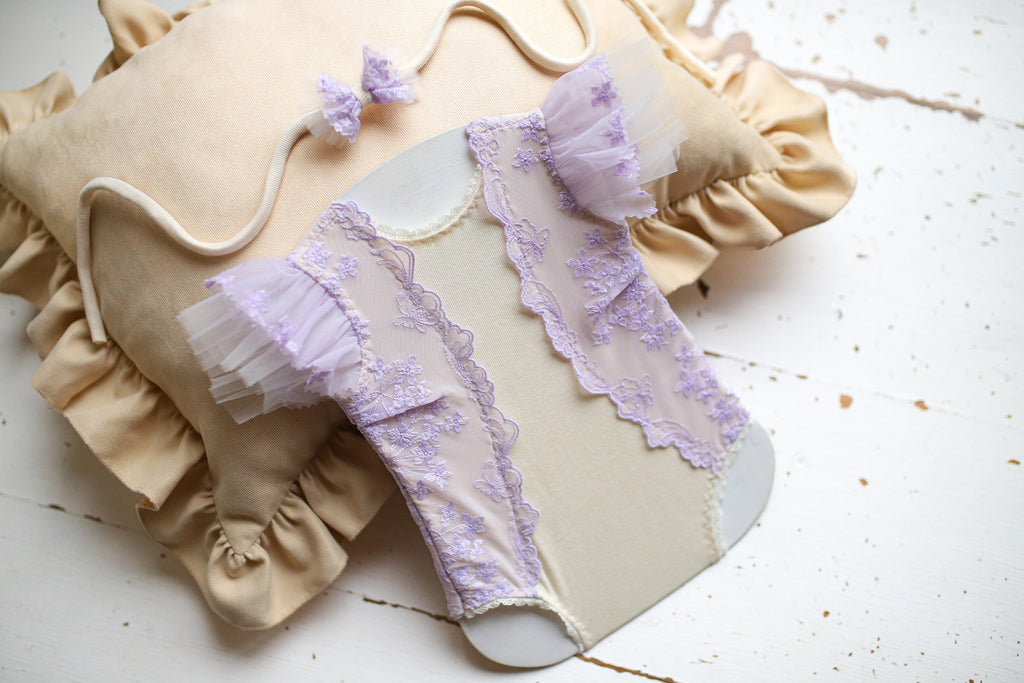 Newborn baby girl photoshoot outfit, Newborn baby girl jumpsuit and headband, Newborn outfit, Newborn photoshoot props, Newborn photo props, Maternity gift