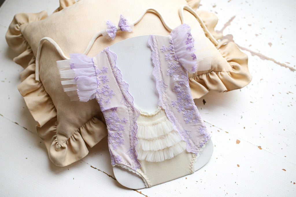 Newborn baby girl photoshoot outfit, Newborn baby girl jumpsuit and headband, Newborn outfit, Newborn photoshoot props, Newborn photo props, Maternity gift