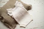 Knitted jumpsuit, bonnet and booties for a newborn, merino wool clothing set, newborn photo shoot props, newborn photo shoot clothes, hospital discharge clothes. (Copy)