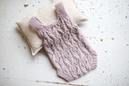 Knitted jumpsuit and bonnet, newborn photo shoot props set, newborn girl photo shoot outfit, newborn props, baby shower gift