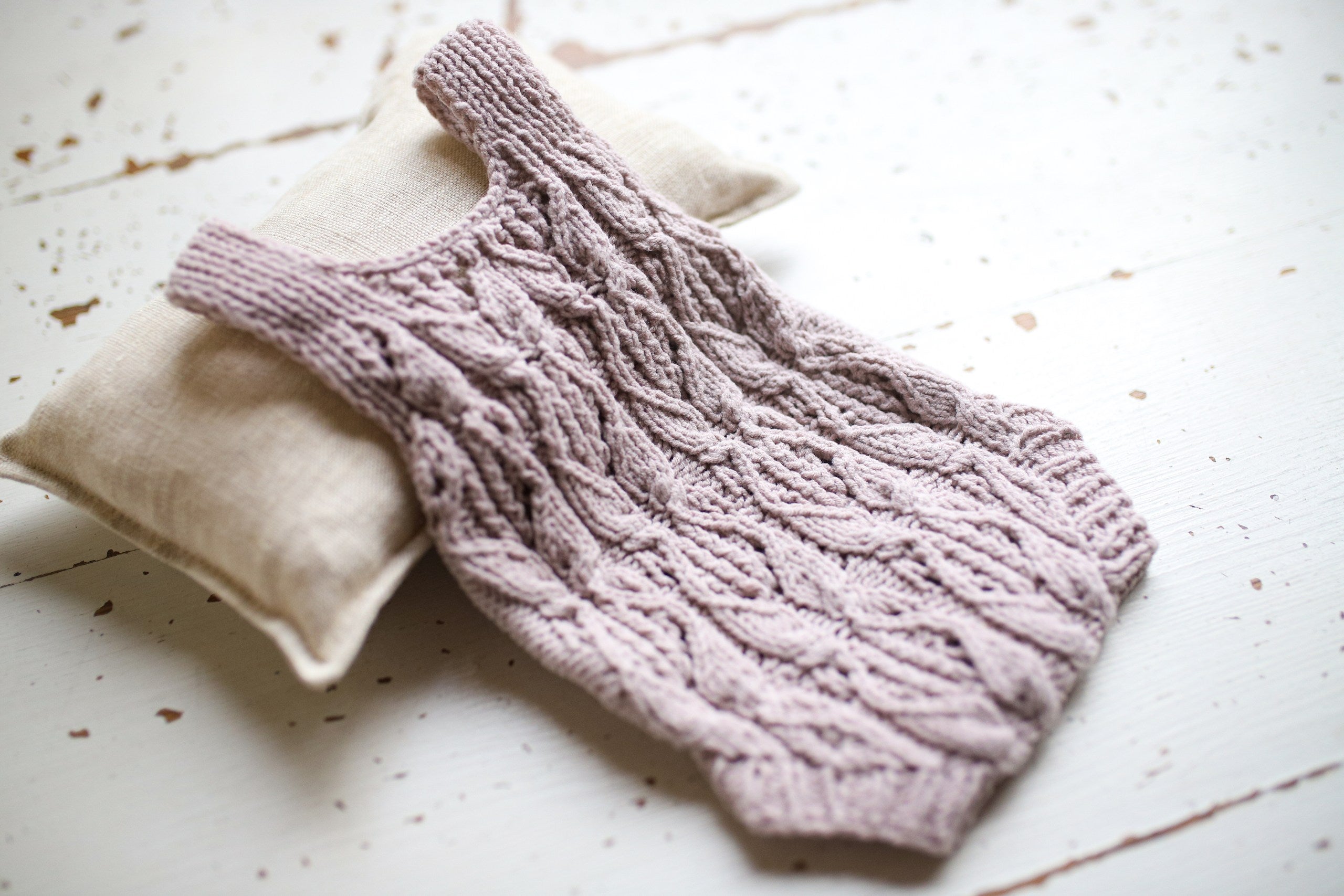 Knitted jumpsuit and bonnet, newborn photo shoot props set, newborn girl photo shoot outfit, newborn props, baby shower gift