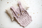 Knitted jumpsuit and bonnet, newborn photo shoot props set, newborn girl photo shoot outfit, newborn props, baby shower gift