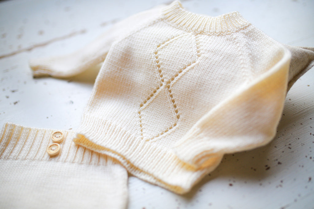 Newborn Merino Wool Sweater and Panty Set, Gender Neutral Baby Clothing Set, Newborn Baby Props, Handmade Newborn Photo Shoot Gift, Baby Shower Gift