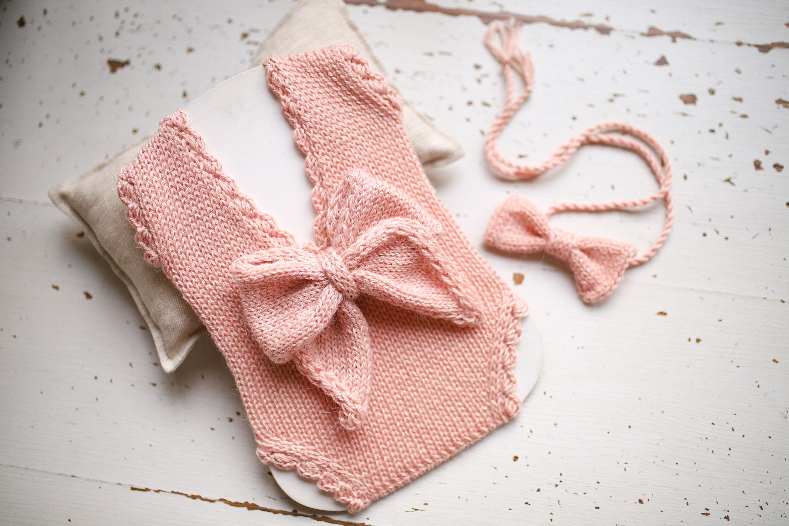 Newborn Baby Knitted Romper and Headband Set, Newborn Photo Shoot Outfits, Newborn Photo Shoot Outfits, Baby Shower Gift, Homecoming Outfits