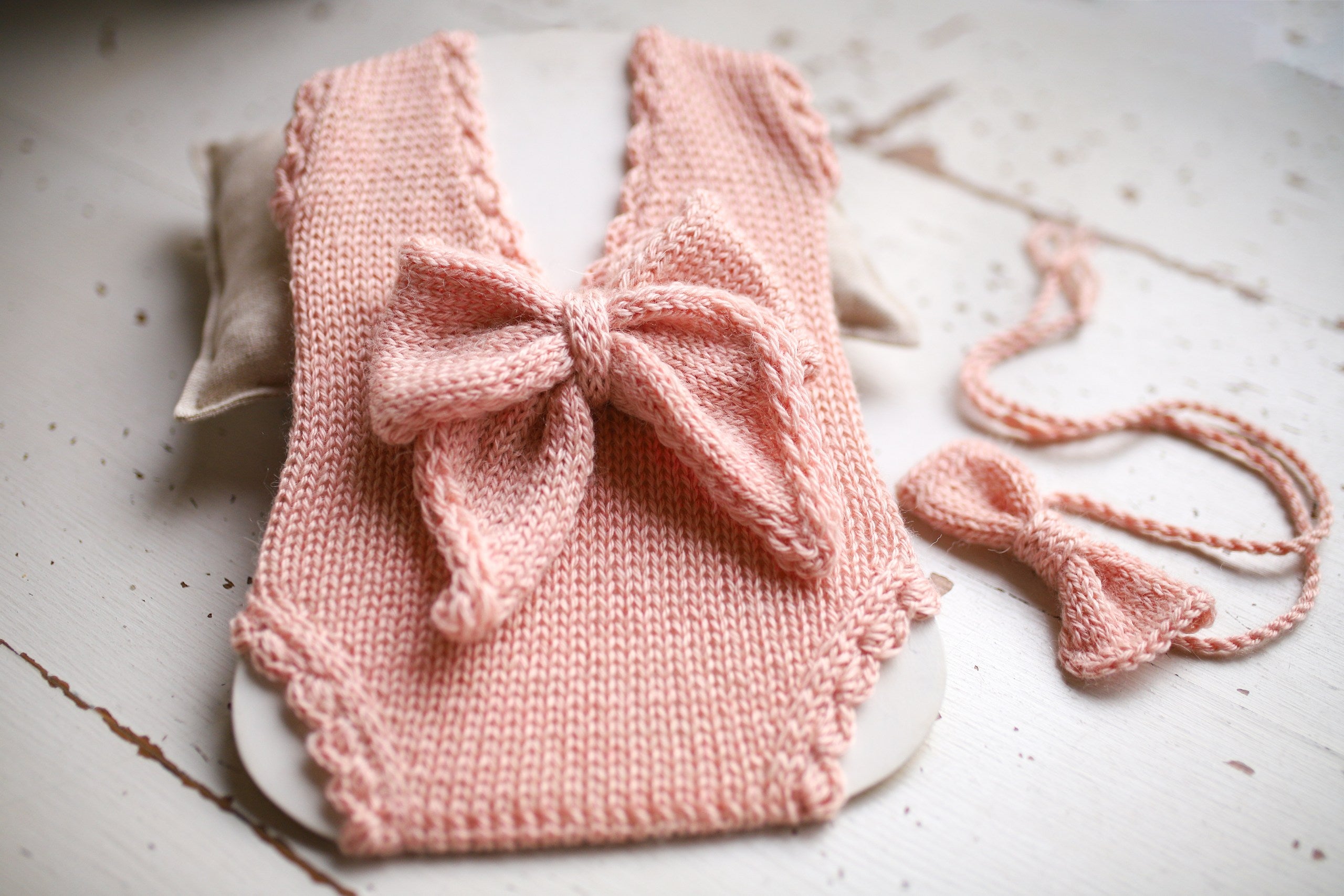 Newborn Baby Knitted Romper and Headband Set, Newborn Photo Shoot Outfits, Newborn Photo Shoot Outfits, Baby Shower Gift, Homecoming Outfits
