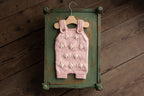 Knitted baby girl jumpsuit, newborn girl photo shoot props, newborn girl photo shoot outfit, maternity gift, knitted baby girl outfit, coming home outfit