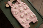 Knitted baby girl jumpsuit, newborn girl photo shoot props, newborn girl photo shoot outfit, maternity gift, knitted baby girl outfit, coming home outfit