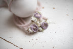 Newborn baby girl lace headband, dainty baby headband, newborn flower accessory, newborn photo shoot props, delicate flower headband