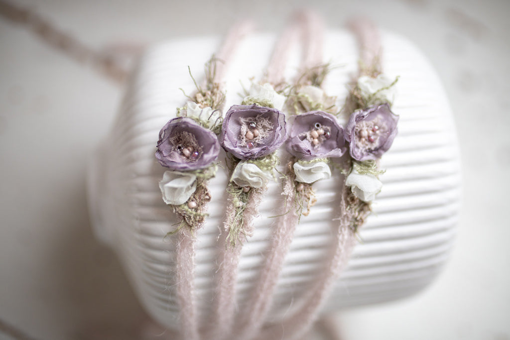 Newborn baby girl lace headband, dainty baby headband, newborn flower accessory, newborn photo shoot props, delicate flower headband