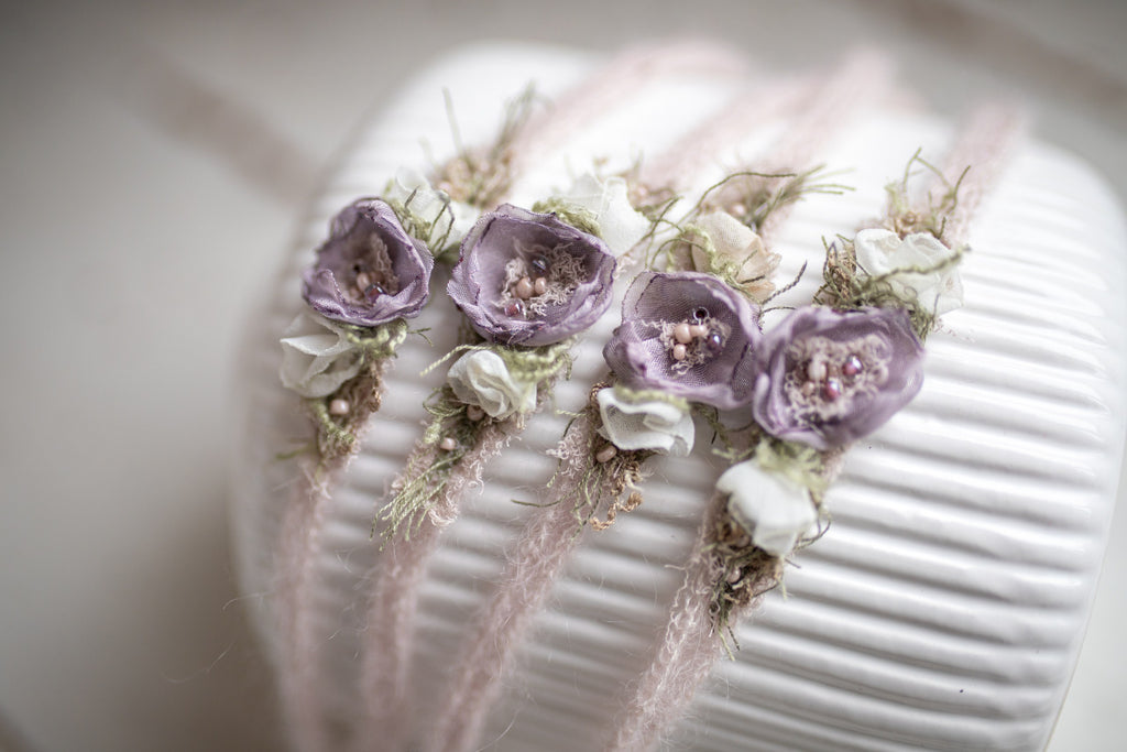 Newborn baby girl lace headband, dainty baby headband, newborn flower accessory, newborn photo shoot props, delicate flower headband
