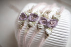 Newborn baby girl lace headband, dainty baby headband, newborn flower accessory, newborn photo shoot props, delicate flower headband