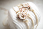 Newborn Baby Girl Lace Headband, Soft Tie Headband for Baby Photo Shoot, Newborn Flower Accessory, Newborn Photo Props, Delicate Floral Headband