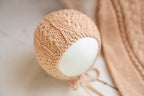 Merino Wool Newborn Romper and Bonnet Set, Gender Neutral Outfit, Hand Knitted Newborn Photo Prop, Hospital Discharge Outfit, Newborn Prop, Baby Shower Gift