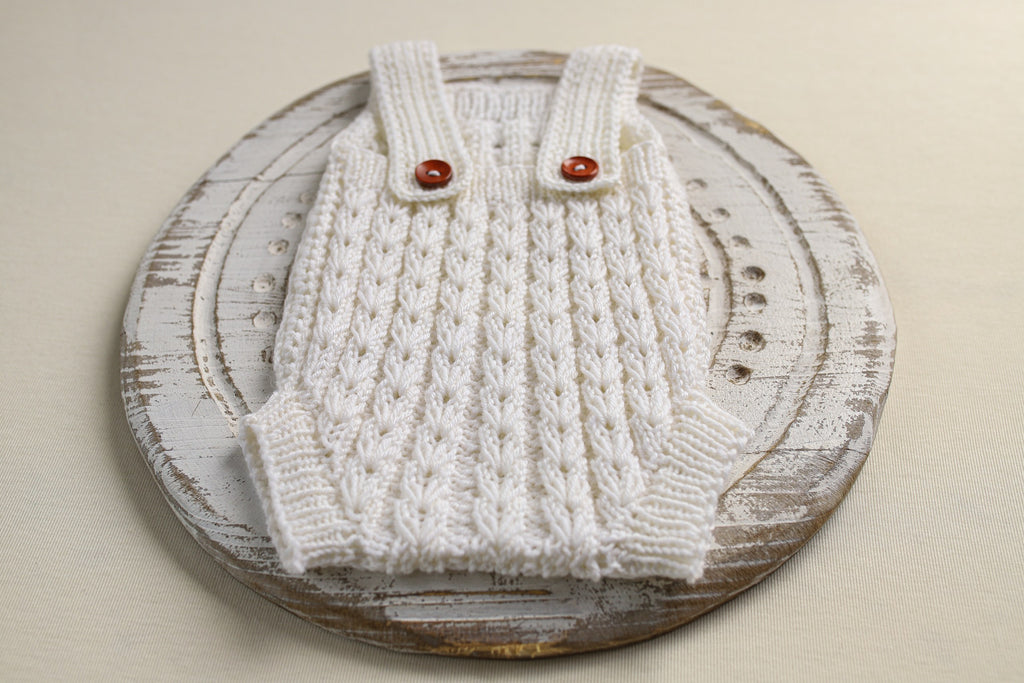 Knitted jumpsuit and headband, newborn photo shoot prop set, newborn girl photo shoot clothes, maternity gift.