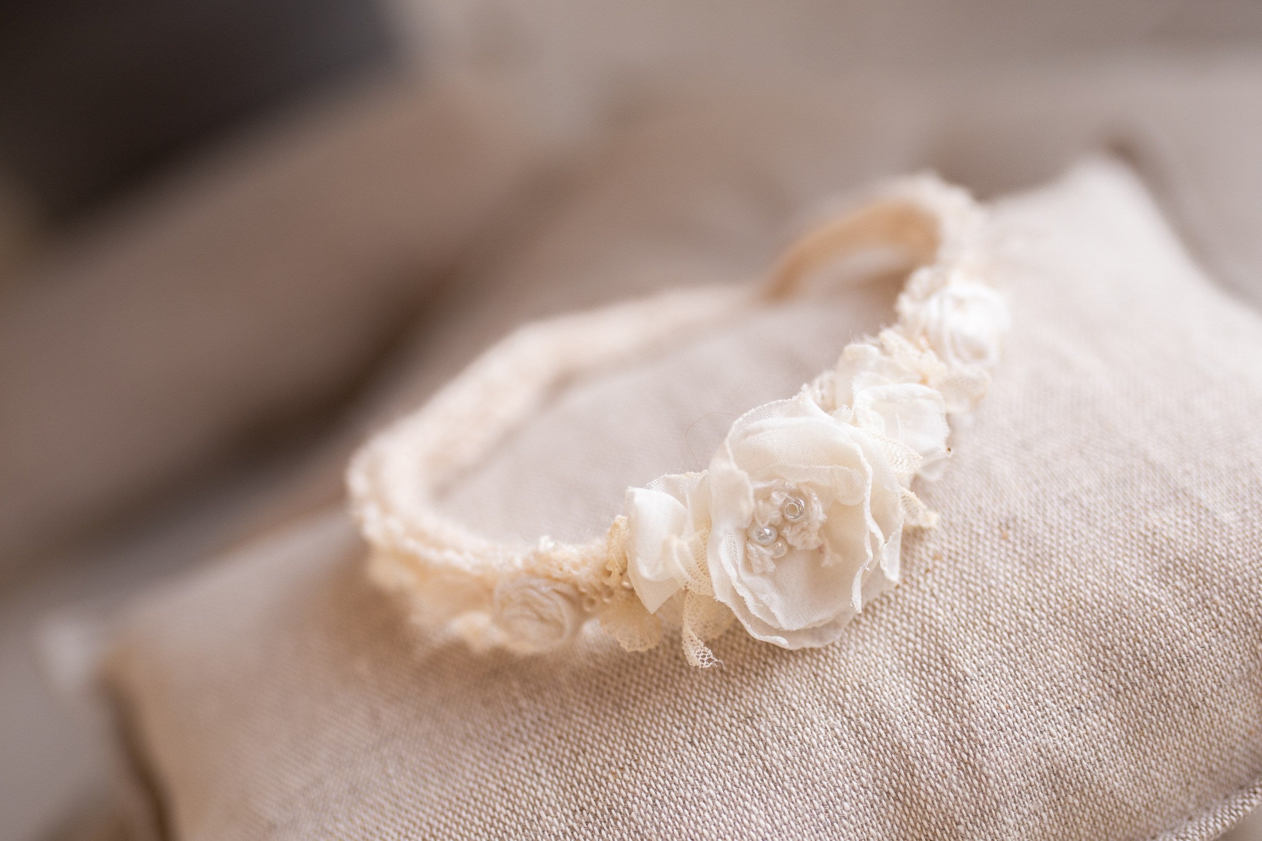 Newborn Baby Props: Bow Headband, Soft Lace Tie, Newborn Photo Props, Delicate Floral Headband, Baby Shower Favor, Newborn Props.