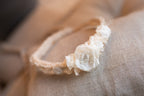 Newborn Baby Props: Bow Headband, Soft Lace Tie, Newborn Photo Props, Delicate Floral Headband, Baby Shower Favor, Newborn Props.