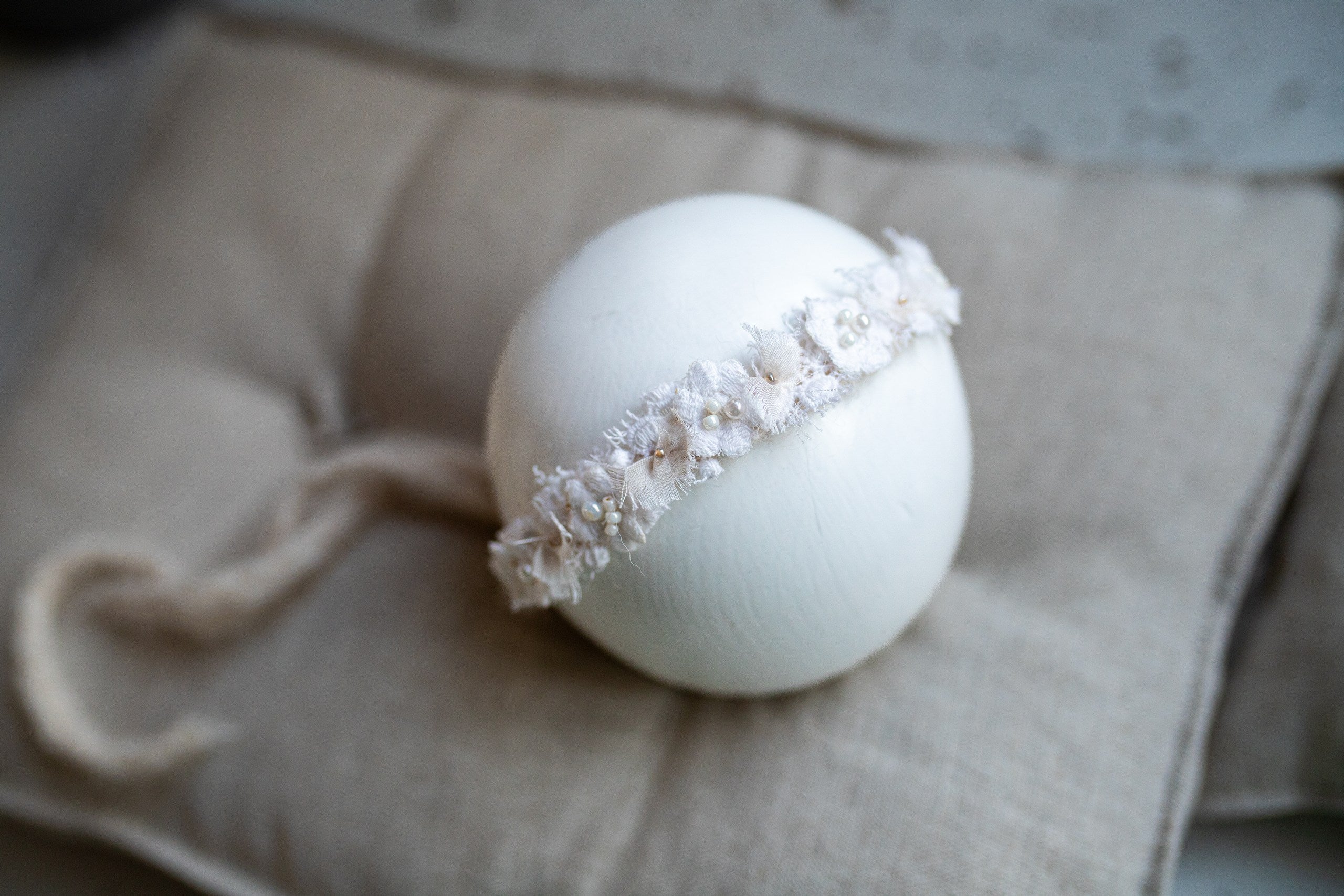 Newborn Baby Props: Bow Headband, Soft Lace Tie, Newborn Photo Props, Delicate Floral Headband, Baby Shower Favor, Newborn Props.